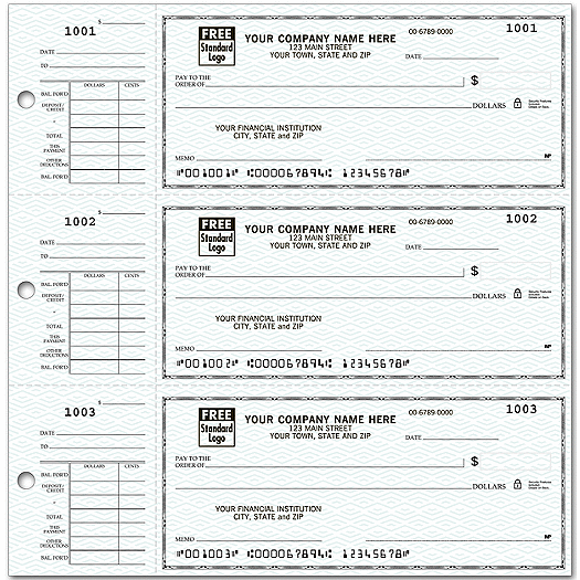 3-On-A-Page Compact Size Checks with Side-Tear Voucher - Office and Business Supplies Online - Ipayo.com
