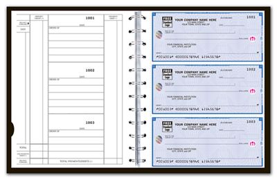 6 x 2 3/4  Check Deluxe High Security 3-On-A-Page Compact Size Checks