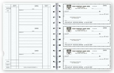 6 x 2 3/4  Check The Newport Deskbook, 3-On-A-Page Compact Size Checks