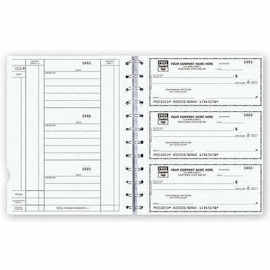 The Newport Deskbook, 3-On-A-Page Compact Size Checks - Office and Business Supplies Online - Ipayo.com