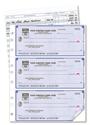 6 x 2 3/4  Check Deluxe High Security 3-On-A-Page Compact Duplicate Checks
