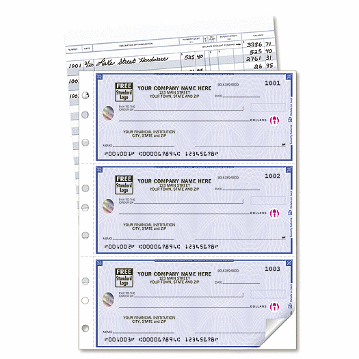 Deluxe High Security 3-On-A-Page Compact Duplicate Checks