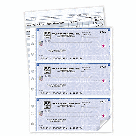 Deluxe High Security 3-On-A-Page Compact Checks w/CFP