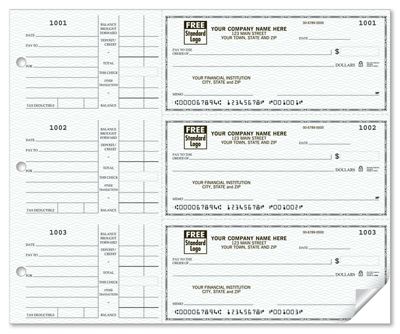 3-On-A-Page Compact Size Checks, with Side-Tear Vouchers