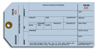 Colored Inventory Tags - Office and Business Supplies Online - Ipayo.com