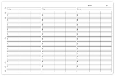 Timescan Undated Appointment Sheets 3 Col 15 Min - Office and Business Supplies Online - Ipayo.com