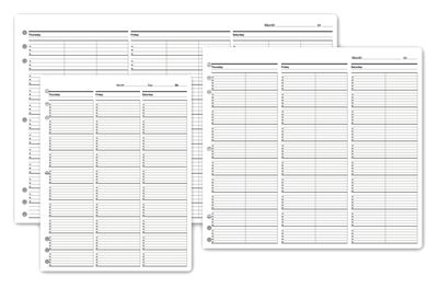 TimeScan Undated Appointment Sheets 4 Col 10 Min