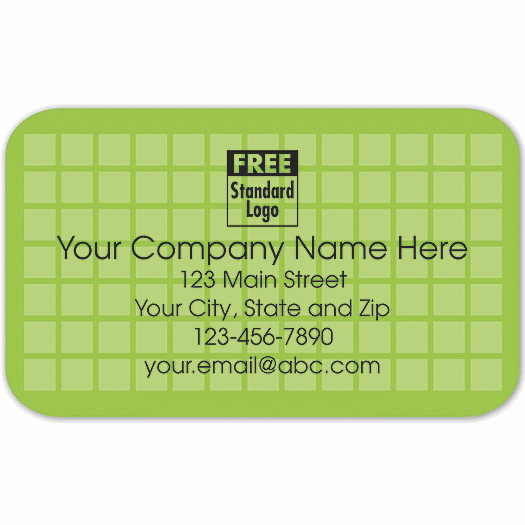 Rectangular Label on White Matte w/Green Squares 2.5x1.5 - Office and Business Supplies Online - Ipayo.com