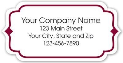 Bracket Label on White Gloss w/Red Trim 2x1 - Office and Business Supplies Online - Ipayo.com