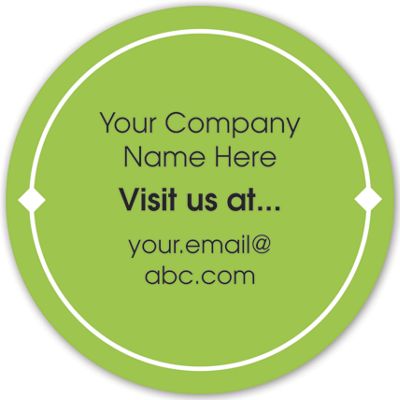 Circle  Visit Us At...  Label on White Gloss in Lime 1.75 - Office and Business Supplies Online - Ipayo.com