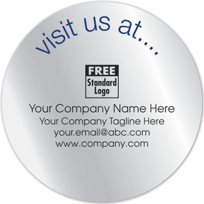 Circle  Visit Us At...  Label on Silver Foil  3 - Office and Business Supplies Online - Ipayo.com