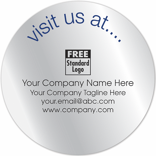 Circle  Visit Us At...  Label on Silver Foil  3 - Office and Business Supplies Online - Ipayo.com