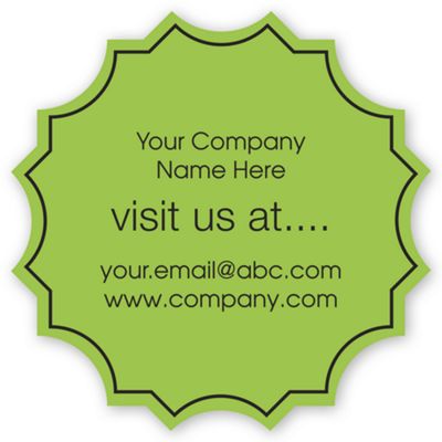 Burst  Visit Us At...  Label on White Matte in Lime 1.75 - Office and Business Supplies Online - Ipayo.com