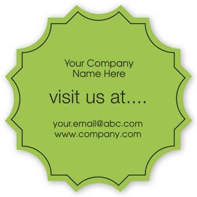 Burst  Visit Us At...  Label on White Matte in Lime 3 - Office and Business Supplies Online - Ipayo.com