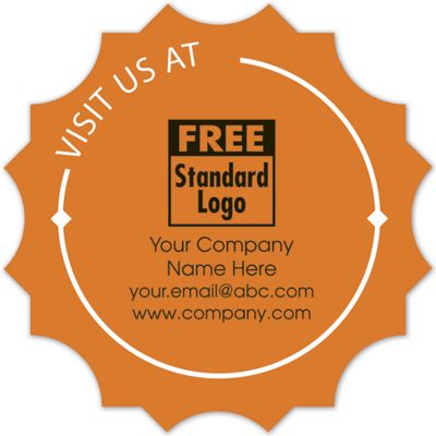 Burst  Visit us At...  Label on White Matte in Orange 3 - Office and Business Supplies Online - Ipayo.com