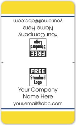Rectangular Mailing Seal White Matte Yellow Border 1.5x2.5 - Office and Business Supplies Online - Ipayo.com