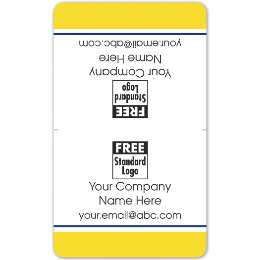 Rectangular Mailing Seal White Matte Yellow Border 1.5x2.5 - Office and Business Supplies Online - Ipayo.com