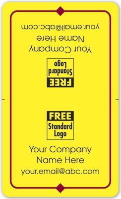Rectangular Mailing Seal Yellow High Gloss w/R Trim 2.5x1.5 - Office and Business Supplies Online - Ipayo.com
