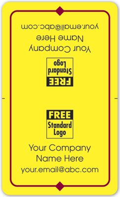 Rectangular Mailing Seal Yellow High Gloss w/R Trim 2.5x1.5 - Office and Business Supplies Online - Ipayo.com