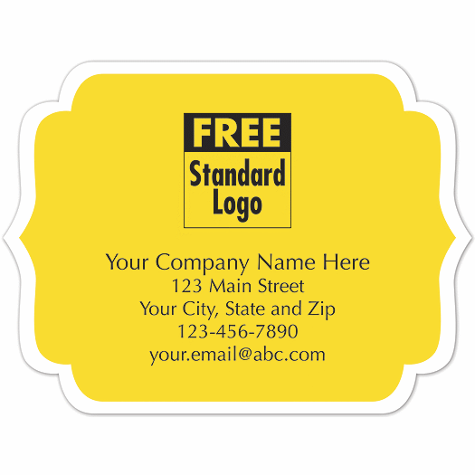 Bracket Presentation Label on White Matte in Yellow 4x3 - Office and Business Supplies Online - Ipayo.com