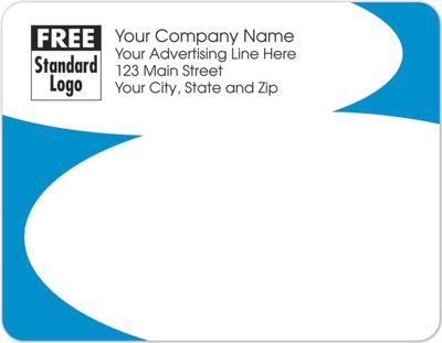 Rectangular Mailing Label w/Blue Corners 5x3 7/8 - Office and Business Supplies Online - Ipayo.com