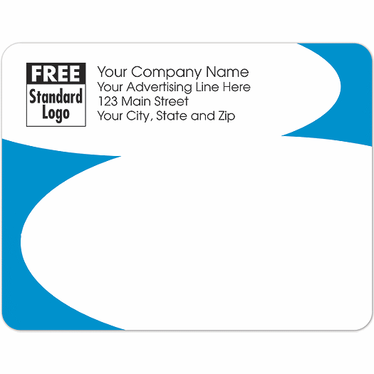 Rectangular Mailing Label w/Blue Corners 5x3 7/8 - Office and Business Supplies Online - Ipayo.com