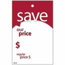 2 x 3 1/8 Save Price Tag w/Red Borders 2 x 3.125