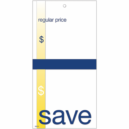 Save Price Tag w/Navy and Gold Accents 3.125 x 6.25 - Office and Business Supplies Online - Ipayo.com