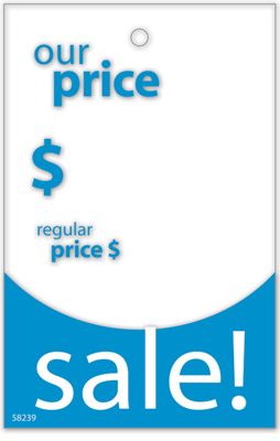 Sale Price Tag w/Blue Border 2 x 3.125 - Office and Business Supplies Online - Ipayo.com