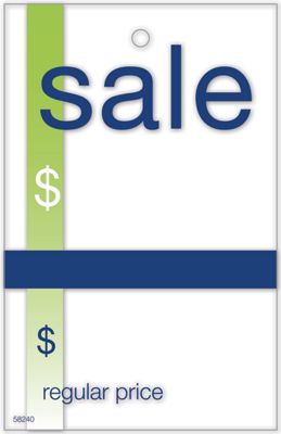 Save Price Tag w/Navy and Green Accents 2 x 3.125 - Office and Business Supplies Online - Ipayo.com