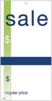 Save Price Tag w/Navy and Green Accents 3.125 x 6.25 - Office and Business Supplies Online - Ipayo.com