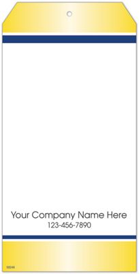 Blank Price Tag w/Navy and Gold Border 3.125 x 6.25 - Office and Business Supplies Online - Ipayo.com