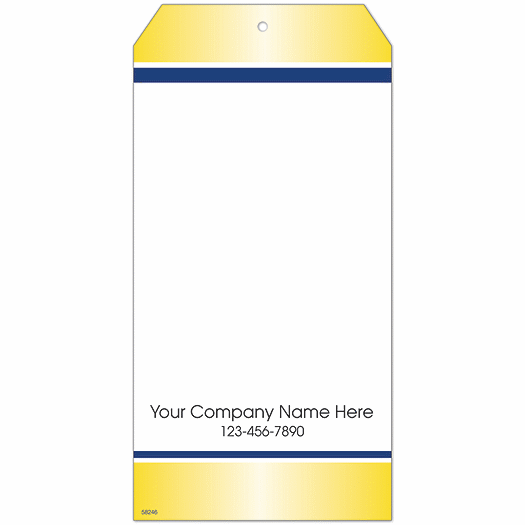 Blank Price Tag w/Navy and Gold Border 3.125 x 6.25 - Office and Business Supplies Online - Ipayo.com