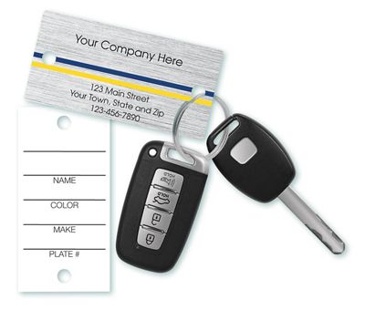Key Tag w/Navy and Yellow Stripes 1.25 x 2.5 - Office and Business Supplies Online - Ipayo.com