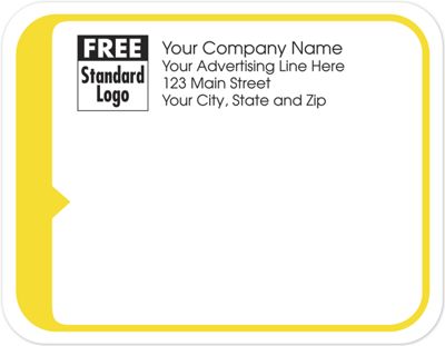 Rectangular Mailing Label w/Yellow Trim 5x3 7/8 - Office and Business Supplies Online - Ipayo.com
