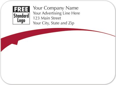 Rectangular Mailing Label w/Red Arc 3.87x2.81 - Office and Business Supplies Online - Ipayo.com