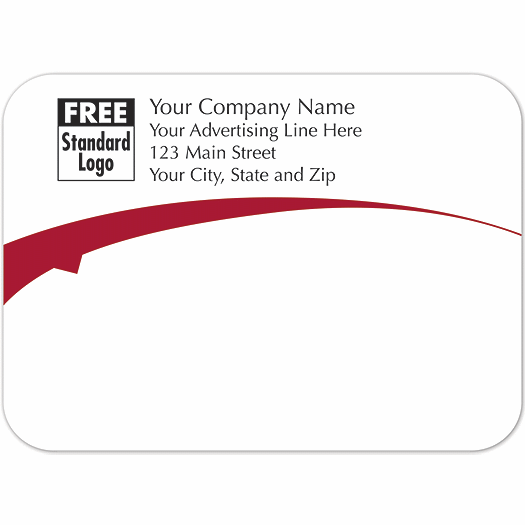 Rectangular Mailing Label w/Red Arc 3.87x2.81 - Office and Business Supplies Online - Ipayo.com