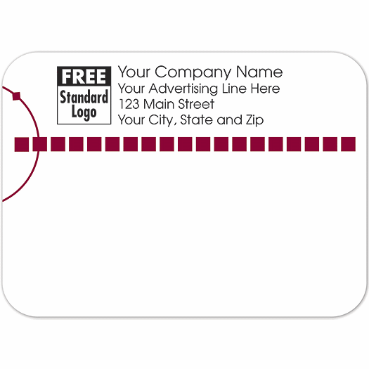 Rectangular Mailing Label w/Red Squares 3.87x2.81 - Office and Business Supplies Online - Ipayo.com