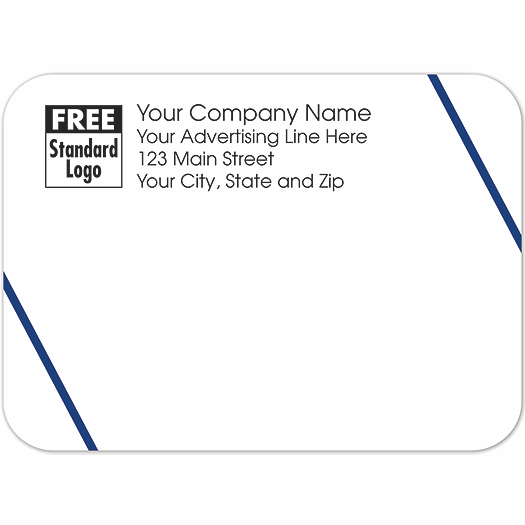 Rectangular Mailing Label Double Blue Angled Lines 3.87x2.81 - Office and Business Supplies Online - Ipayo.com