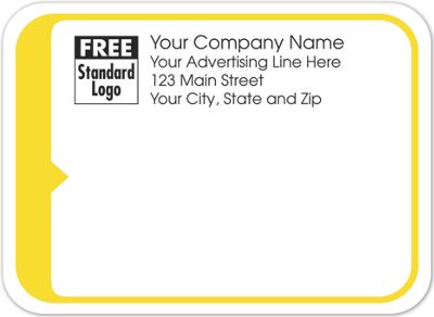 Rectangular Mailing Label w/Yellow Trim 3.87x2.81 - Office and Business Supplies Online - Ipayo.com