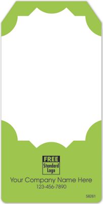 Adhesive Tag Shaped Label in Green & White 2x4 - Office and Business Supplies Online - Ipayo.com