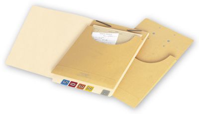 Expandable File Pockets, 40lb Kraft, 2 Hole Punch