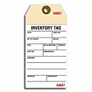 Inventory Tags w/ Adhesive Strips, Manila, Small