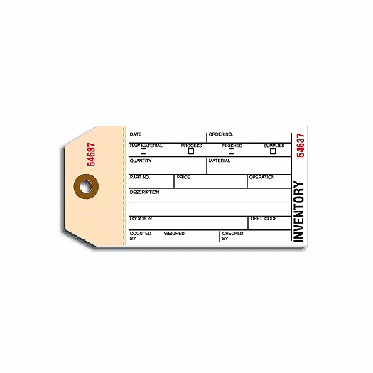 Horizontal Small Inventory Tag - Office and Business Supplies Online - Ipayo.com