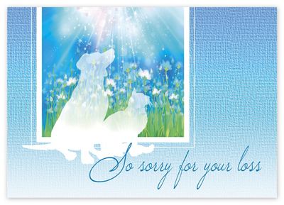 7 7/8 x 5 5/8 Guardian Angels Sympathy Cards