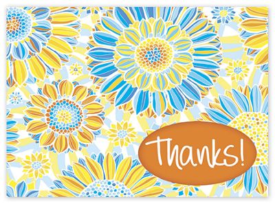 5 1/2 X 4 1/4 Vibrant Thank You Cards