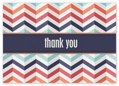 Zig Zag Thanks Thank You Cards