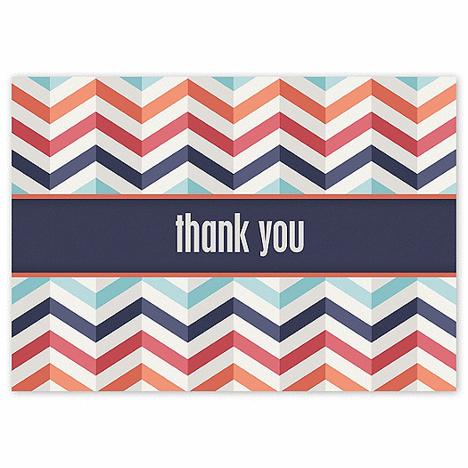 Zig Zag Thanks Thank You Cards