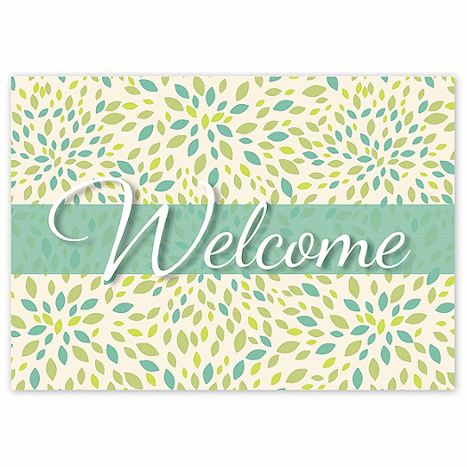 Burst of Excitement Welcome Cards