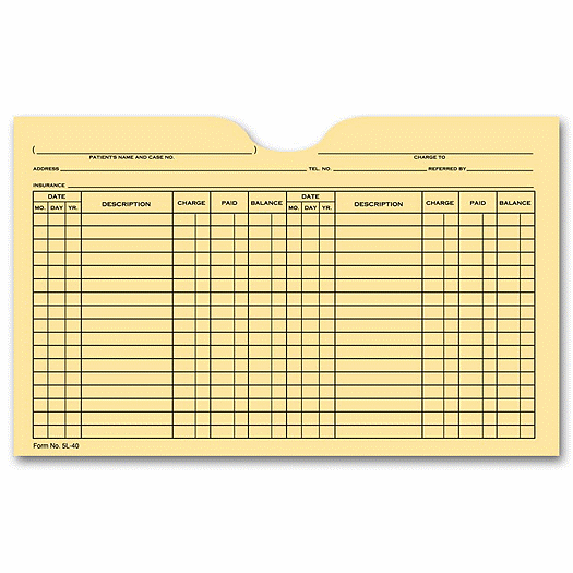 Printed Card File Pocket, Double Column, Buff - Office and Business Supplies Online - Ipayo.com